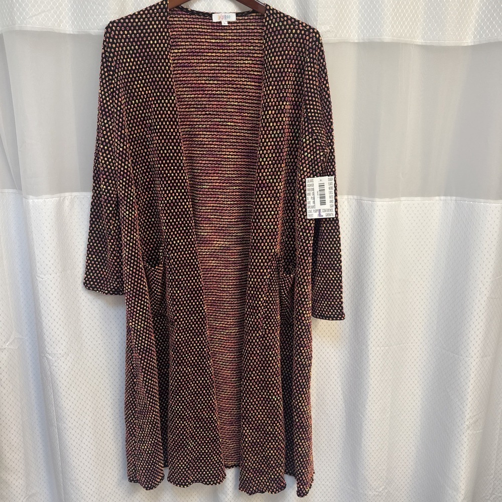 Lularoe Sarah Large Cardigan Duster NWT Long Sleeve Pockets LR76
